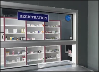 Registration and payment counter at Klinik Mesra Mergong